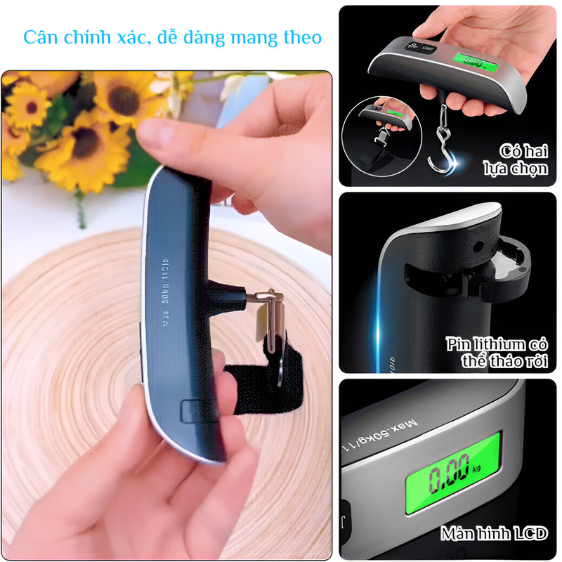 ✨🔥Giá sốc🔥Cân hành lý treo nhẹ dễ dàng di chuyển/Cân cầm tay/Cân điện tử gắn móc/Cân hành lý xách tay 50KG/Cân cầm tay gia đình/Cân cầm tay có cán dày