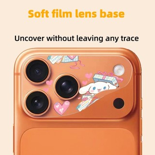 Hoạt Hình Pooh Stitch Long Lanh Rỗng Mờ Ống Kính Miếng Dán Cho iPhone 17 Pro Max 17 Pro Mềm Phim Ống Kính Đế Hai Miếng Mỗi Bộ