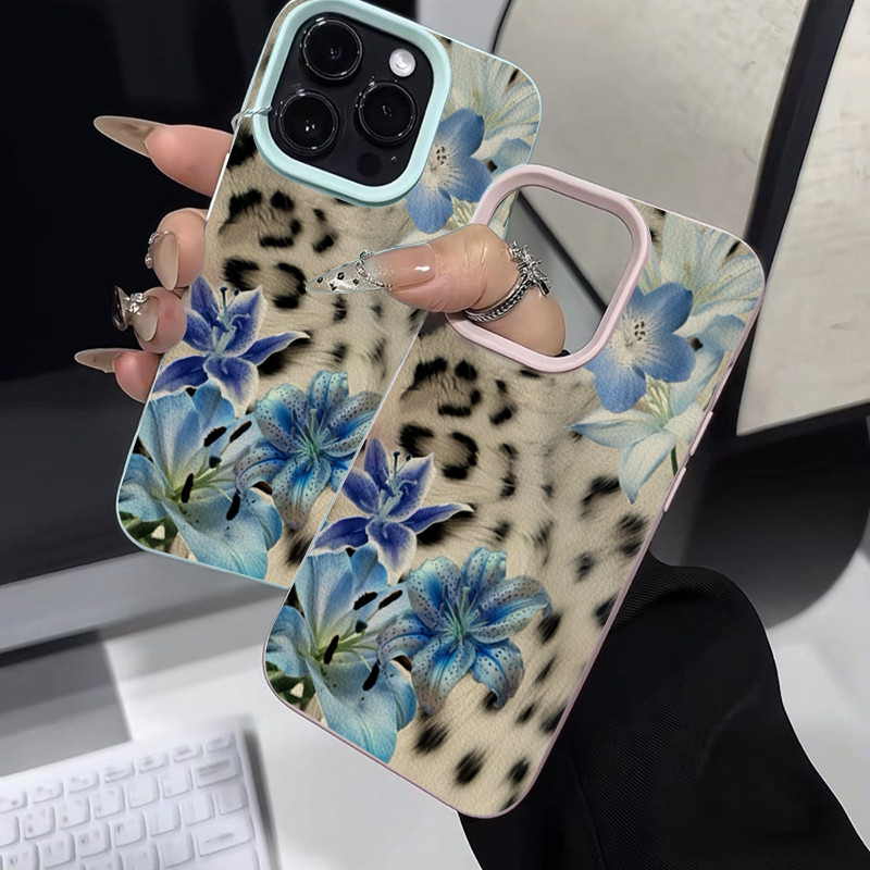 Ốp Lưng Tương Thích Cho Redmi Note 14 13 12 11 Pro Plus 5G 10 Pro 12S 11S Redmi 15C 13X 13C 4G 14C 12 Hoa Hibiscus Họa Tiết Da Báo Hoa Văn Lichee Silicon Chống Sốc