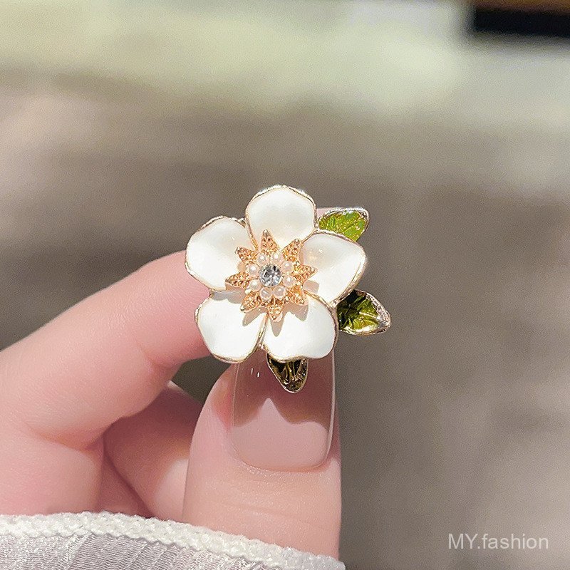 Trâm Cài Hoa Camellia Phong Cách Nhật Bản, Chống Chói - Phụ KiệnCorsage Sang Trọng