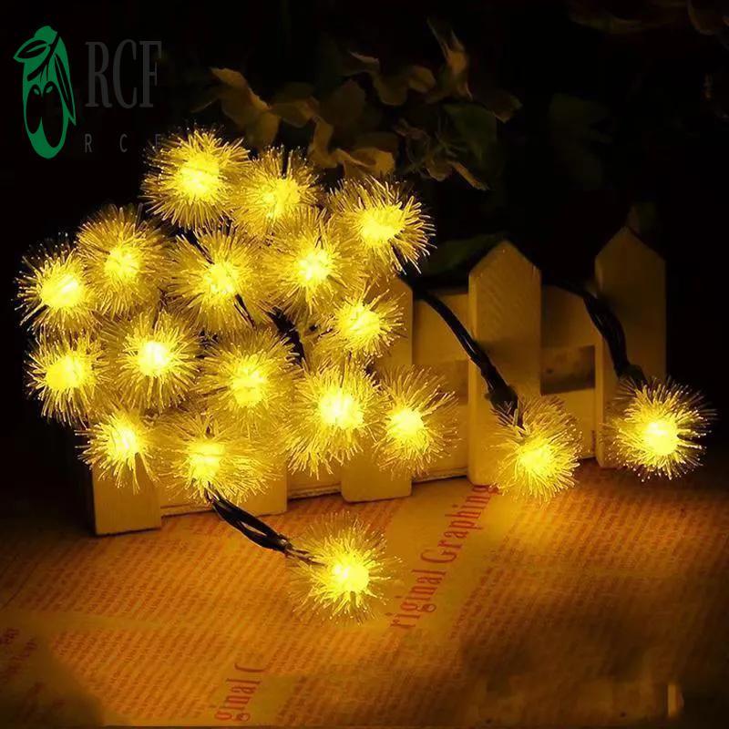Đèn dây bồ công anh năng lượng mặt trời 1,5M 10LED Trang trí tiệc sân vườn Giáng sinh ngoài trời chống nước