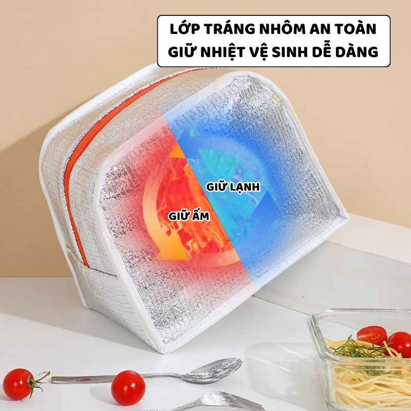 Túi Vải Đựng Hộp Cơm Hoạ Tiết Hoạt Hình ENODA HOME, Túi Giữ Nhiệt Đựng Cơm Trưa Văn Phòng Kiểu Dáng Dễ Thương TUICOM002