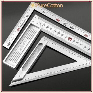 PURECOTTON0 Đồng hồ đo góc phải, Dụng cụ đo góc vuông bằng thép không gỉ, Cân hai mặt 30 / 50CM đa chức năng Thước xoay 90 độ Chế biến gỗ