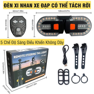 Đèn Xi Nhan Xe Đạp Có Thể Tách Rời Gắn Nhiều Vị Trí Đèn Hậu Xe Đạp Cảnh Báo An Toàn Điều Khiển Không Dây Chống Nước
