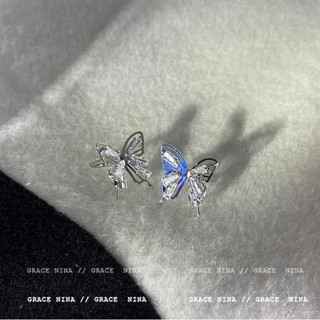 Bông Tai Kẹp Zircon Hình Bướm Phong Cách Hàn Quốc, Không Cần Xỏ Lỗ - Sweet & Tinh Tế