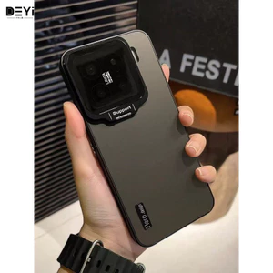 Sản phẩm mới Giá đỡ kim loại cho xiaomi 15 Vỏ điện thoại 14pro Vỏ bảo vệ cạnh thẳng 13pro Bao gồm tất cả nam nữ Phong cách mới 13 Ánh sáng độc đáo sang trọng có nắp ống kính Chuyên dụng Siêu nóng sáng tạo