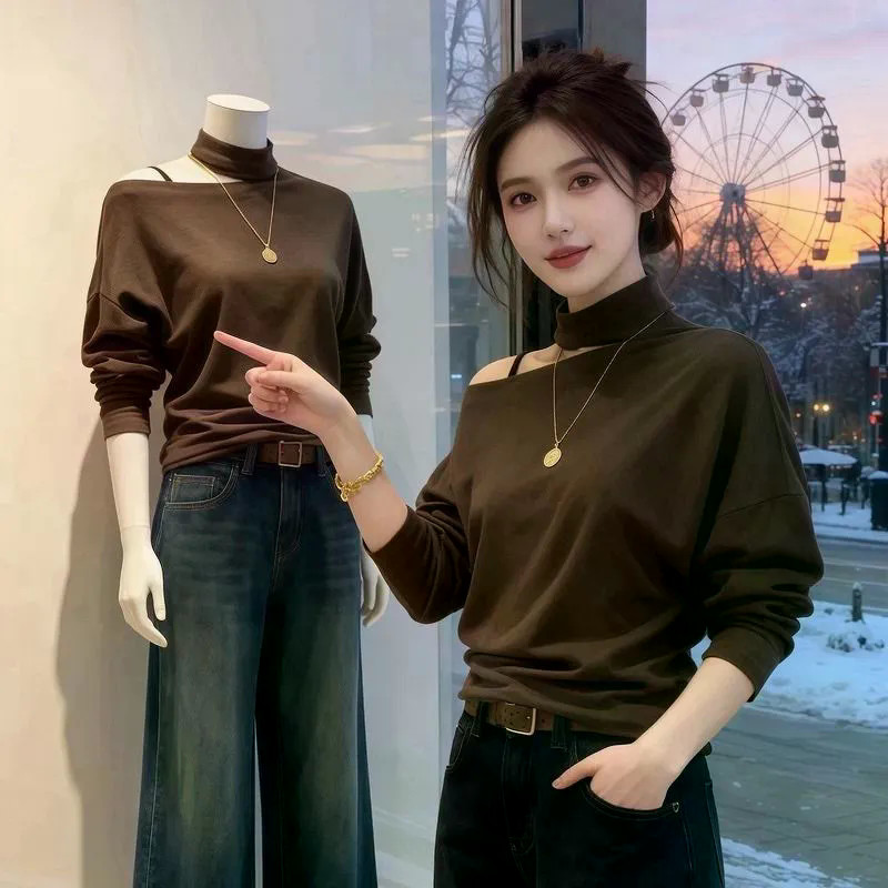 Áo Sơ Mi Dài Tay Nữ Size Lớn Đức Phong Cách Hàn Quốc Vai Dài Tay Thời Trang Mới