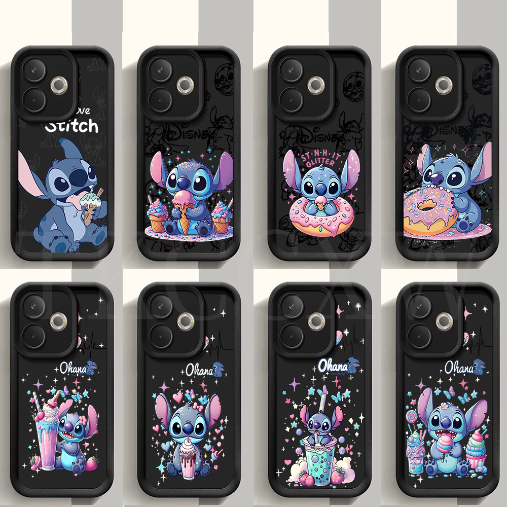 Tương thích với Infinix Smart 9 10 Plus Hot 60i 50i 30i 50 60 Pro + Phoen Case Kem Drink Stitch Print Silicone Soft Cover