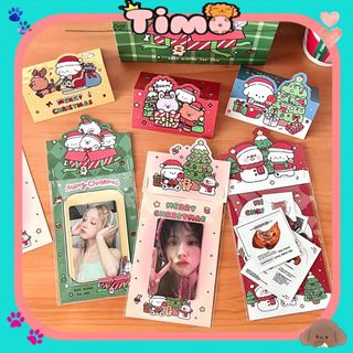 Đồ Gói Card Tấm Trang Trí Giấy Gói Quà Noel Gift Christmas Xinh Timo GQ65