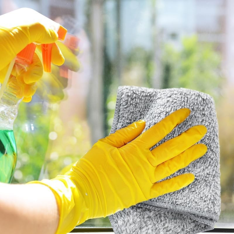 5 / 10 / 15 Khăn Than Tre Microfiber / Khăn Lau Dầu Chống Dính Dày