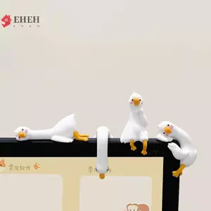 Trang trí động vật hoạt hình 3D bằng nhựa vịt cho bàn làm việc, bảng điều khiển ô tô, màn hình TV, quà tặng dễ thương VN