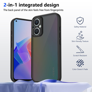 Dành Cho OPPO Reno 7Z 5G / 8Z 5G Ốp điện thoại Cứng Mờ Da-Cảm Giác Mềm Khung TPU Chống Sốc Mỏng