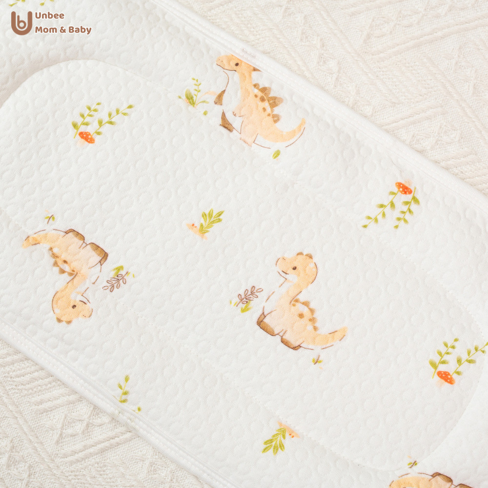 Gối nằm cho bé sơ sinh Unbee chất liệu Cotton Bamboo + Airmesh thoáng khí - Gối ngủ cho bé