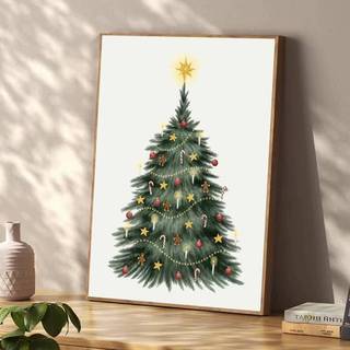 Giáng Sinh Thời Trang Đơn Giản Xanh Tranh HD In Canvas Treo Tường Nghệ Thuật Poster Nhà Phòng Khách Phòng Trang Trí Văn Phòng Tranh