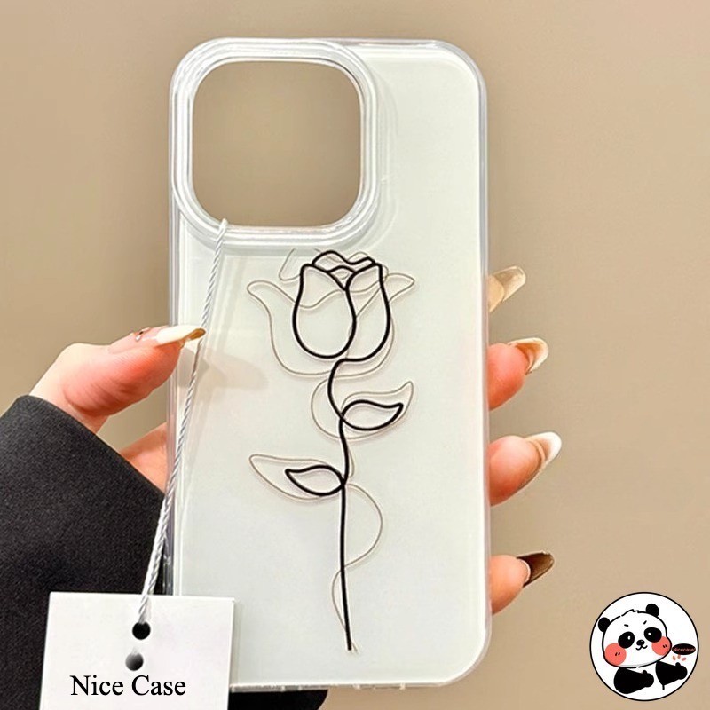 Ốp Điện Thoại Hoa Hồng Thanh Lịch Cho Redmi 15 15C 14C 14R 13 13C 13R 13X 12C 12R 11 11A 10 10A 10C 9 Prime Plus 9A 9C 9i 9T 5G 4G Vỏ Hoạt Hình Dễ Thương Hoa Ins Phong Cách IMD Vỏ