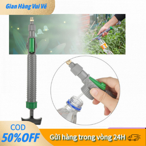 【24H】Đầu Phun Tưới Cây Gắn Chai Nước – Máy Xịt Áp Suất Cầm Tay Phun Sương Vườn Rau