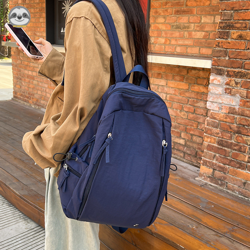 Phong cách Nhật Bản Muji Style / Ba lô chống nước nam nữ màu trơn / Ba lô đơn giản thông thường / Túi đi học phù hợp cho học sinh / Ba lô du lịch nhẹ dung tích lớn
