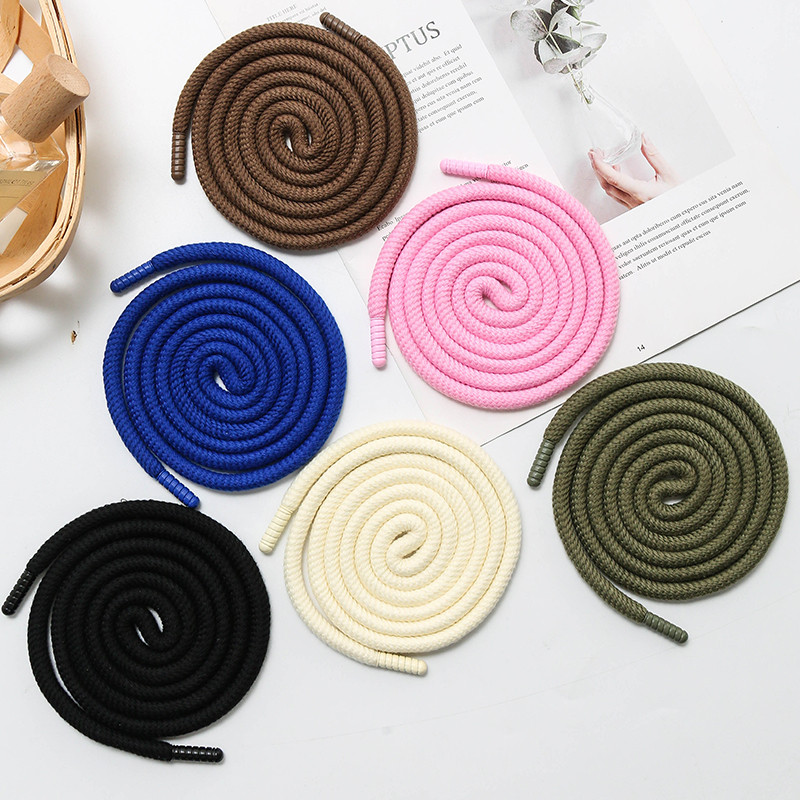 135CM Đầu Kim Loại Bện Tròn Dây Xoắn Áo Dây Mồ Hôi Dây Rút Dây Thay Thế DIY May Thủ Công