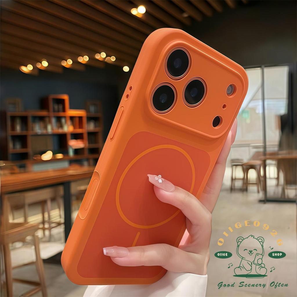 【 Ốp lưng iPhone17 】 Vỏ điện thoại từ tính dạng lỏng Candy Color Skin Sense iPhone17 Pro Max 16 15 cho vỏ iPhone Vỏ mềm silicon TPU chống sốc