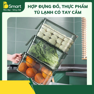 Hộp Đựng Thực Phẩm Bảo Quản Tủ Lạnh Có Tay Cầm Kèm Nắp Đậy, Chất Liệu Cao Cấp