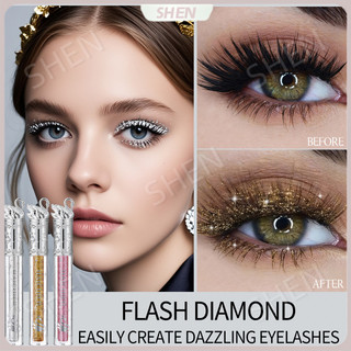 Bán Chạy Kim Cương Vỡ Với Nhấp Nháy Mascara Chống Thấm Nước Uốn Dài Dày Không Dễ Dàng lem Mịn Nhấp Nháy Sequins Mascara