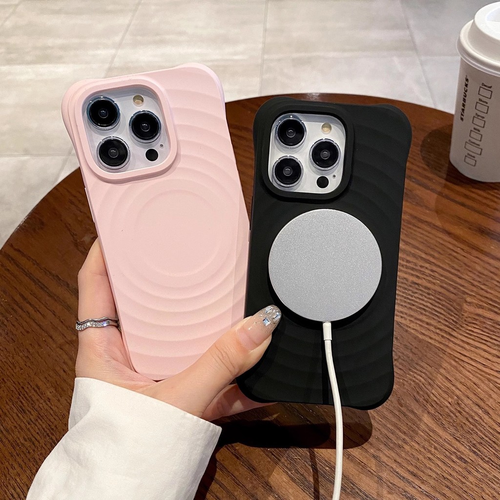 Thích hợp cho iPhone17promax Boyang Vỏ điện thoại silicon lỏng từ tính Apple 16 Vỏ bảo vệ chống sốc bốn góc