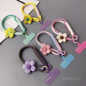 Hoa Điện Thoại Di Động Dây Buộc Nữ Cổ Tay Ngắn Dây Bện Mùa Hè Tươi Ngoài Trời Du Lịch Leo Núi