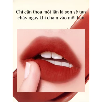 【Không Trôi/Nhung Mịn/Dưỡng Ẩm/Trang Điểm Tự Nhiên/Cho Học Sinh】SL-Đen Sang Trọng Nhung Quyến Rũ Son Không Trôi/Son Lì Nhung Mịn/Son Không Trôi Màu/Son Dưỡng Ẩm Môi/Son Trang Điểm Tự Nhiên/Son Cho Học