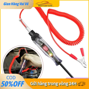 【24H】Bút Thử Điện Áp Xe Ô Tô DC 6V-120V Máy Kiểm Tra Mạch Điện Có Đèn Báo, Đầu Dò Kim Sắc Nhọn Siêu Bền