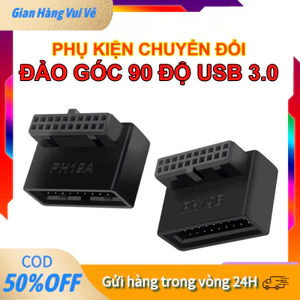 Bẻ Góc 90 Độ USB 3.0 Chuẩn PH19A PH19B, Hàng Mới, Độ Bền Cao, Thiết Kế Gọn Dây Chống Cong, Trang Trí Máy Tính, Chất Lượn