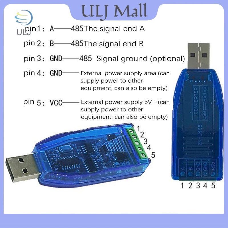 Bộ chuyển đổi USB sang RS485 422 ULJ Công nghiệp Bảo vệ nâng cấp Bộ chuyển đổi RS485 Khả năng chuyển đổi V2.0 Tiêu chuẩn -485 Đầu nối A.
