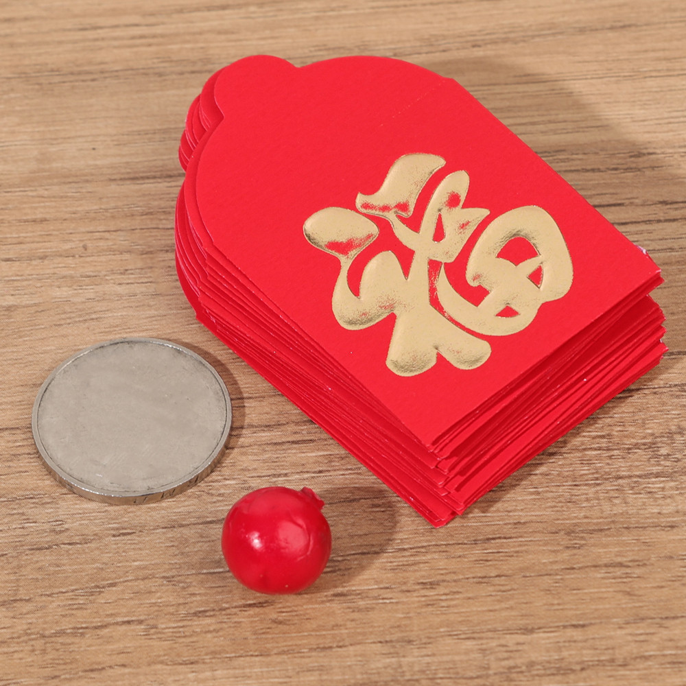 [Bán buôn] Bộ phong bì giấy đỏ Mini lễ hội - Hong Bao truyền thống dành cho quà tặng năm mới của Trung Quốc & trang trí tiệc