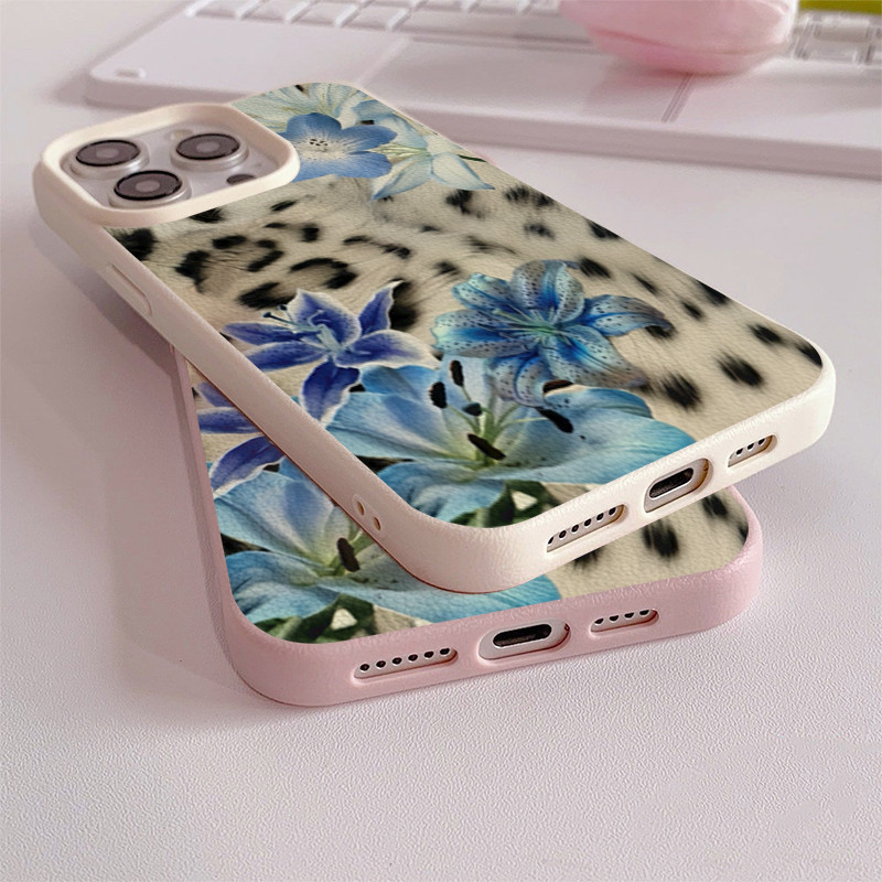 Ốp Lưng Tương Thích Cho Redmi Note 14 13 12 11 Pro Plus 5G 10 Pro 12S 11S Redmi 15C 13X 13C 4G 14C 12 Hoa Hibiscus Họa Tiết Da Báo Hoa Văn Lichee Silicon Chống Sốc