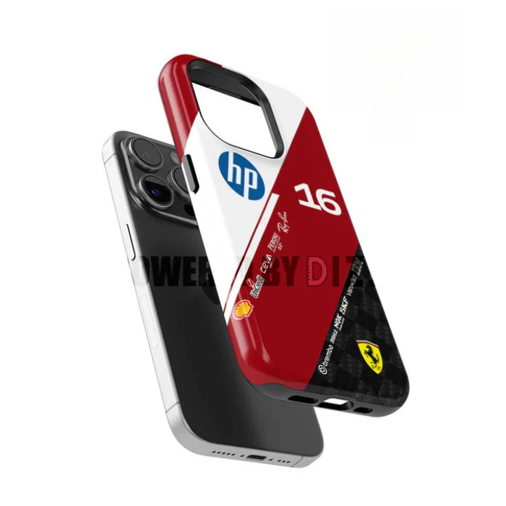 Ốp Điện Thoại Sống Động Charles Leclerc 2025 Thích Hợp Cho iPhone17 16PM 15ProMax 11Pro 12MINI SAMSUNG S22 / 23 / 24 / 25 13plus 7 / 8 SE XS XR 2in1 Vỏ Bóng