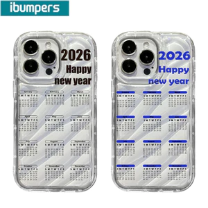Ibumpers Ốp Điện Thoại Đơn Giản 2026 Lịch Năm Mới Vui Vẻ Trong Suốt Mềm Cao Cấp Vỏ Chống Sốc Cho iPhone 11 12 13 14 15 16 17 Pro Max IP 7 8 Plus Iphon X XS XR Xs max