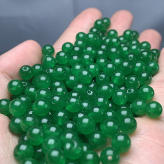 Đá trong suốt màu jasper 6mm, hạt tròn rời để tự làm vòng tay