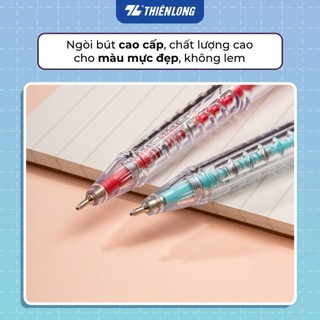 Combo 5/10/20 Bút bi Thiên Long Pro 027 TL-105 - 3 màu mực, thân bút pastel thời trang, phù hợp cho học sinh, sinh viên