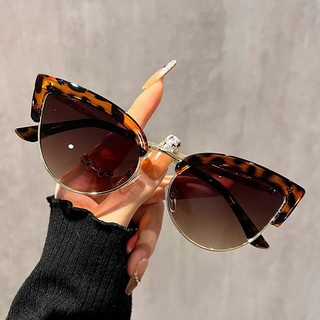Kính mát mắt mèo kim loại retro, chống tia UV, thời trang unisex