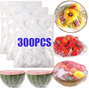 100 / 200 / 300 Túi Nhựa Co Giãn Bọc Rau Quả - Vỏ Bảo Quản Bữa Ăn Nhà Bếp - Màng Giữ Tươi Thực Phẩm Dùng Một Lần