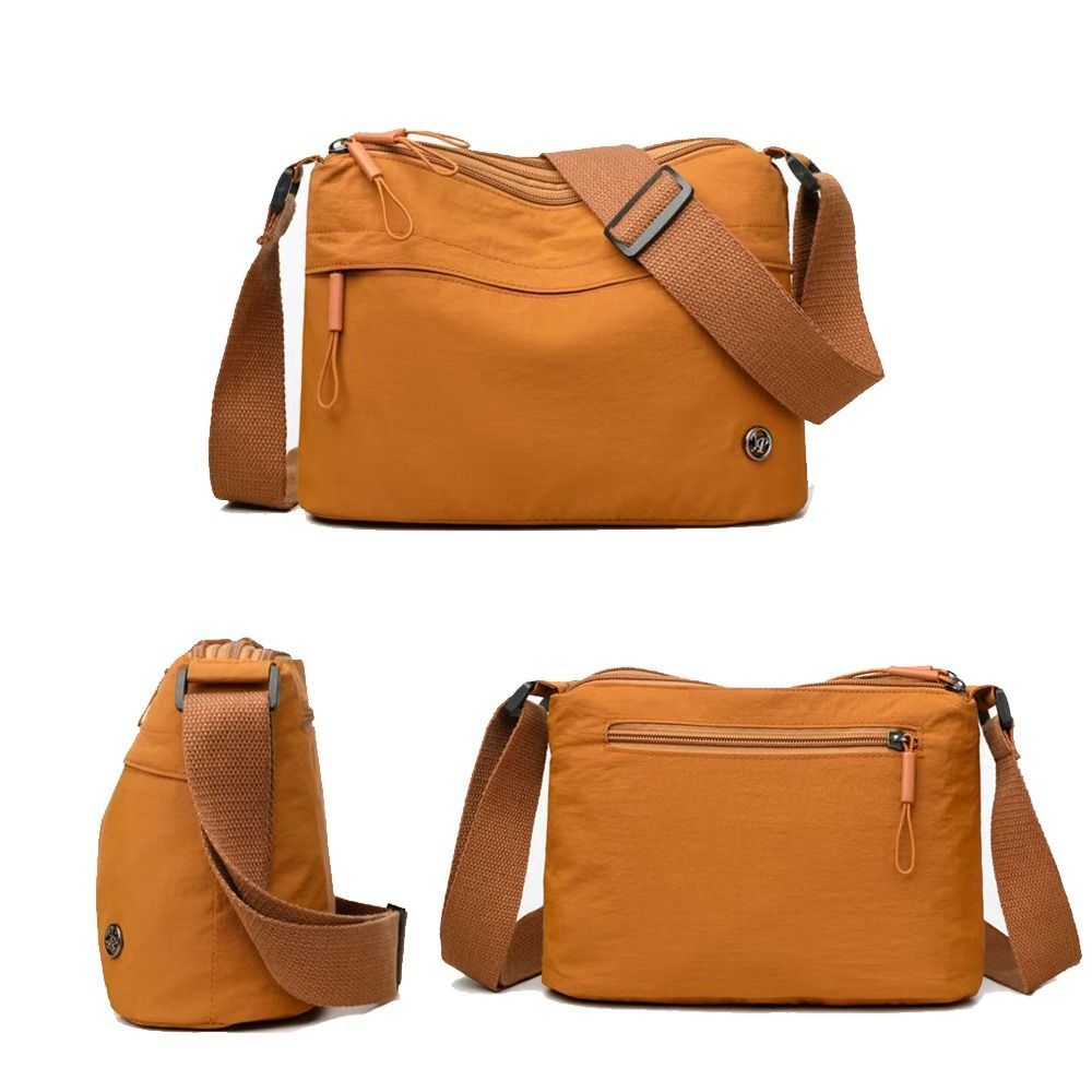 Túi đeo vai JUIC, Túi đeo chéo có dây đeo rộng có thể điều chỉnh bằng Nylon, Túi xách nữ có dây kéo dung tích lớn thông thường dành cho nữ