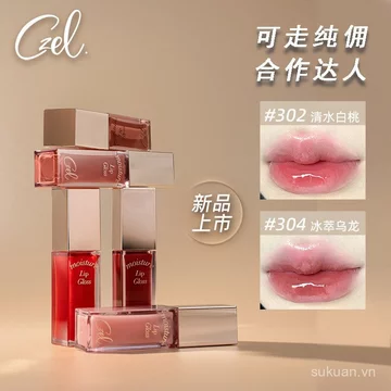 CZEL / CZEL Tinh Chất Son Bóng Son Bóng Son Bóng Son Môi Gương Bóng Nước Bóng Dưỡng Ẩm Dưỡng Ẩm Dễ Màu