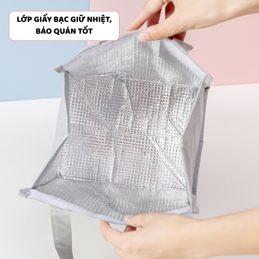 Túi Đựng Hộp Cơm Giữ Nhiệt ENODA HOME, Túi Đựng Cơm Văn Phòng Vải Chống Thấm Nước Phong Cách Nhật Bản Tuicom003