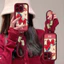 Dây buộc ngựa sang trọng Thích hợp cho Apple 17 Vỏ điện thoại năm mới iphone15promax Da cừu 16 Silicone 14 Nữ