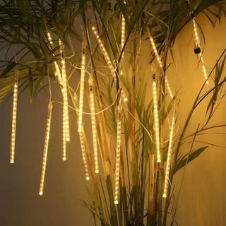 Ngoài trời siêu đẹp Đèn Led Sao Băng Đủ Màu 8 Ống 50cm-Chống Nước Trang Trí Cây Lễ Tết-Bố trí địa điểm tổ chức tiệc