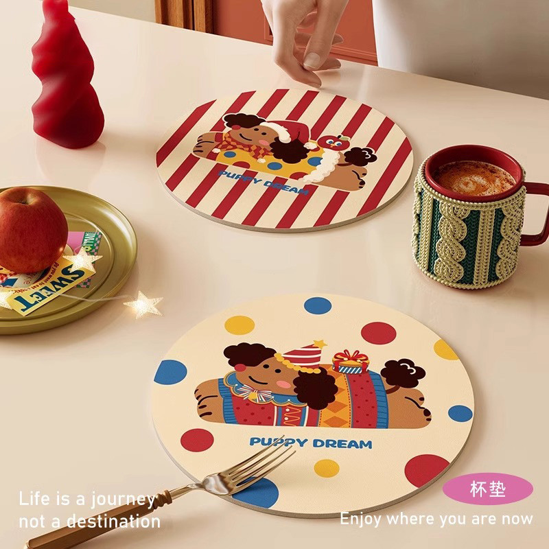 Quà Tặng Hoạt Hình Dễ Thương Diatom Bùn Thấm Hút Cà Phê Coaster Nhà Bếp Thoát Nước Placemat Đĩa Ăn Chịu Nhiệt Độ Cao Mr. Chống @ -
