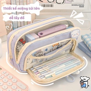 Túi đựng bút dây rút, dung tích lớn chứa được nhiều văn phòng phẩm, thích hợp làm quà tặng cho học sinh
