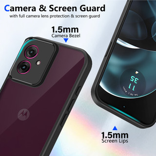 Dành Cho Motorola Moto G55 5G Ốp điện thoại Cứng Mờ Da-Cảm Giác Mềm Khung TPU Chống Sốc Mỏng Vỏ