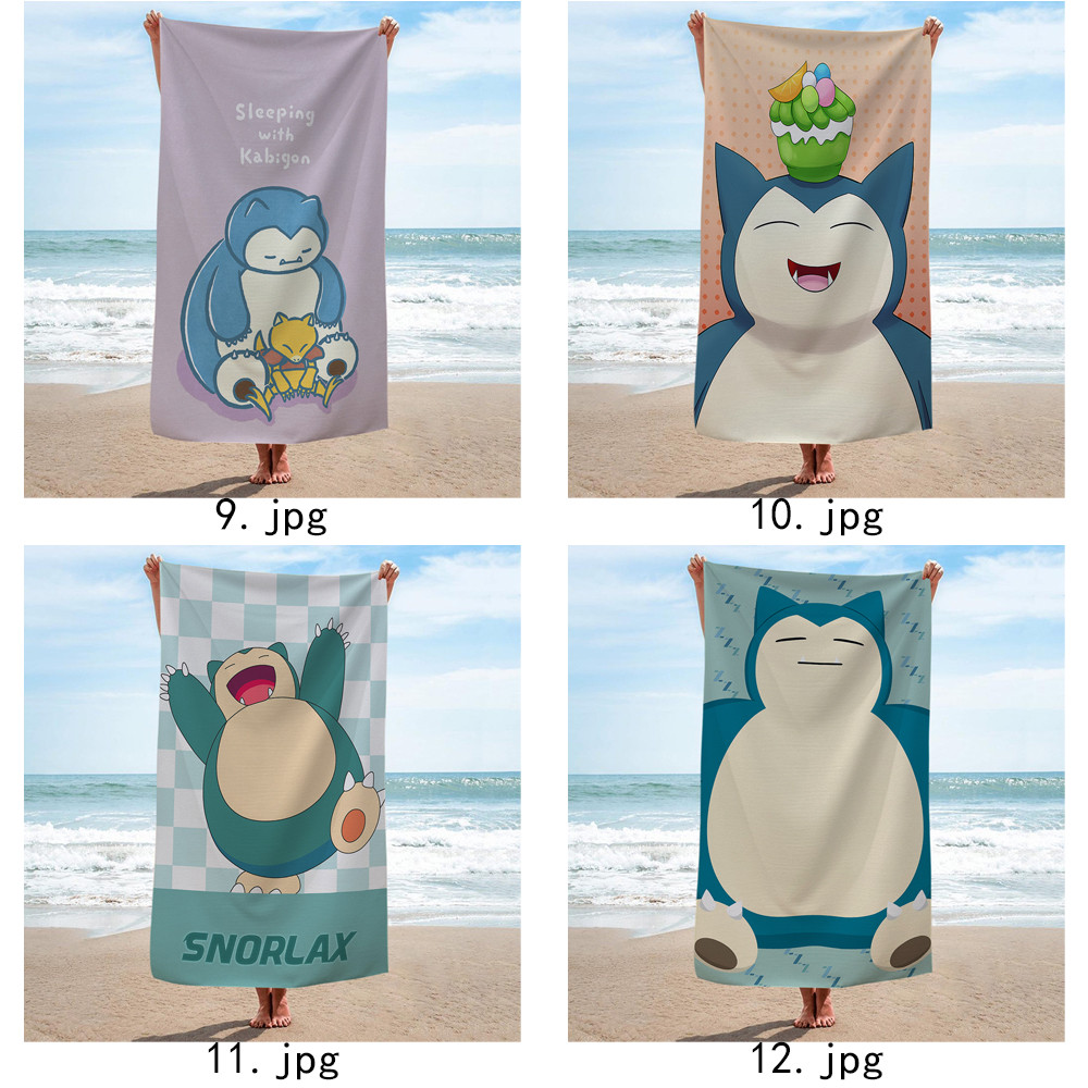 Khăn tắm Pokemon Snorlax, Khăn tắm bể bơi đi biển, Quà tặng kỷ niệm sinh nhật