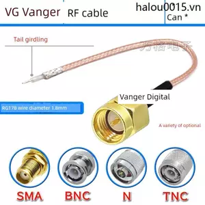 Cáp hàn một đầu SMA RG178 TNC BNC / Q9 N Ăng-ten Cáp nối dài sửa đổi Dây hàn một đầu