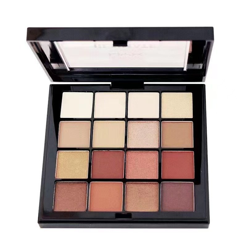 Bảng phấn mắt NYX 16 màu tông màu đất mờ ngọc trai lâu trôi không thấm nước TRDK